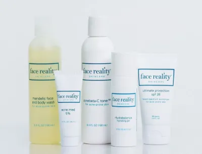 Face Reality acne wash, toners and creams